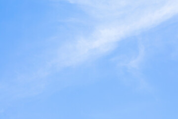Fantastic soft white clouds against blue sky and copy space.