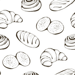 Seamless pastry vector pattern