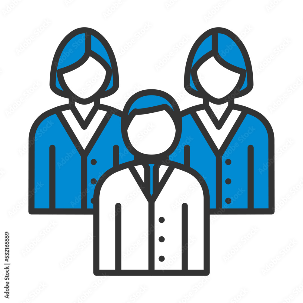 Poster corporate team icon