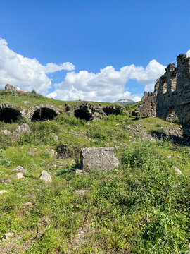 Ruins of the ancient city in Alanya