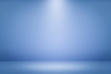 blue light empty space room background 