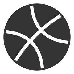 Basketball - icon, illustration on white background, glyph style