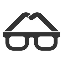 Practice glasses - icon, illustration on white background, glyph style