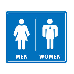 Toilet Signage Vector Art, Icons, and Graphics. Men and Women Restroom Sign