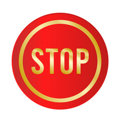 Stop sign icon vector design. Stop sign icon