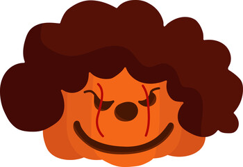 Halloween pumpkin ghost element. Joker pumpkin halloween.