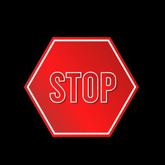 Stop sign icon vector design. Stop sign icon