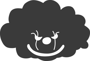 Joker halloween pumpkin black element.