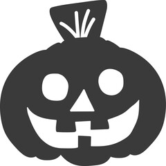 Ghost halloween pumpkin black element.