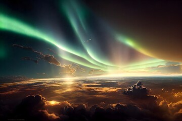 aurora in the night sky