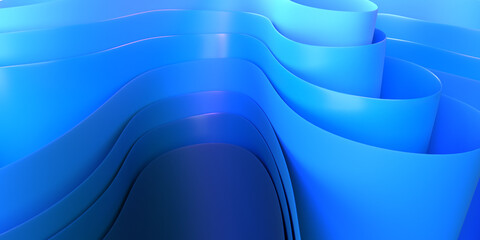 wave wallpaper 3D render blue color for desktop, background