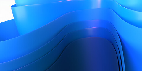 wave wallpaper 3D render blue color for desktop, background