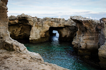 Fototapeta premium L'insenatura naturale di Marina Serra in Salento vicino al borgo di Tricase 