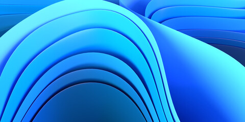 wave wallpaper 3D render blue color for desktop, background