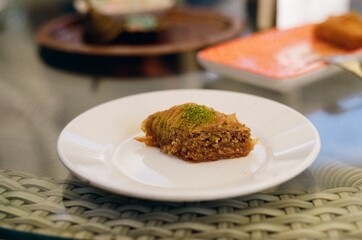 baklava on the plate