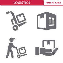 Logistics. Shipping, Delivery Icons