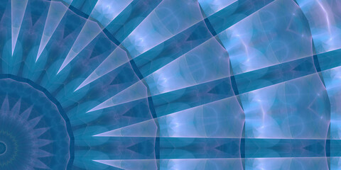 Fraktal Hintergrund Motiv für Druck und Internet in blau