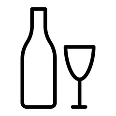 champagne line icon