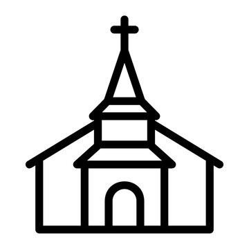 chruch line icon
