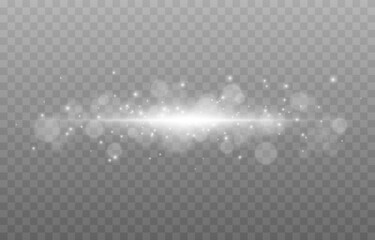Vector flash of light on isolated transparent background. magic blur png. Light movement PNG. Bokeh PNG.