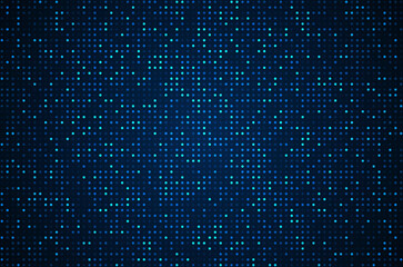 Digital technology background. Digital data dot blue pattern pixel background