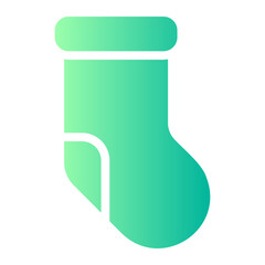christmas sock gradient icon