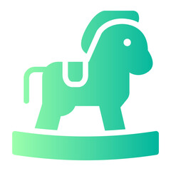 rocking horse gradient icon