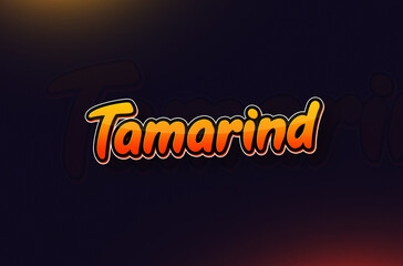 Fruits name Tamarind text design