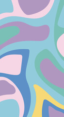 abstract background with circular curves and curls theme in pastel colors