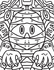 Halloween Mummy coloring page