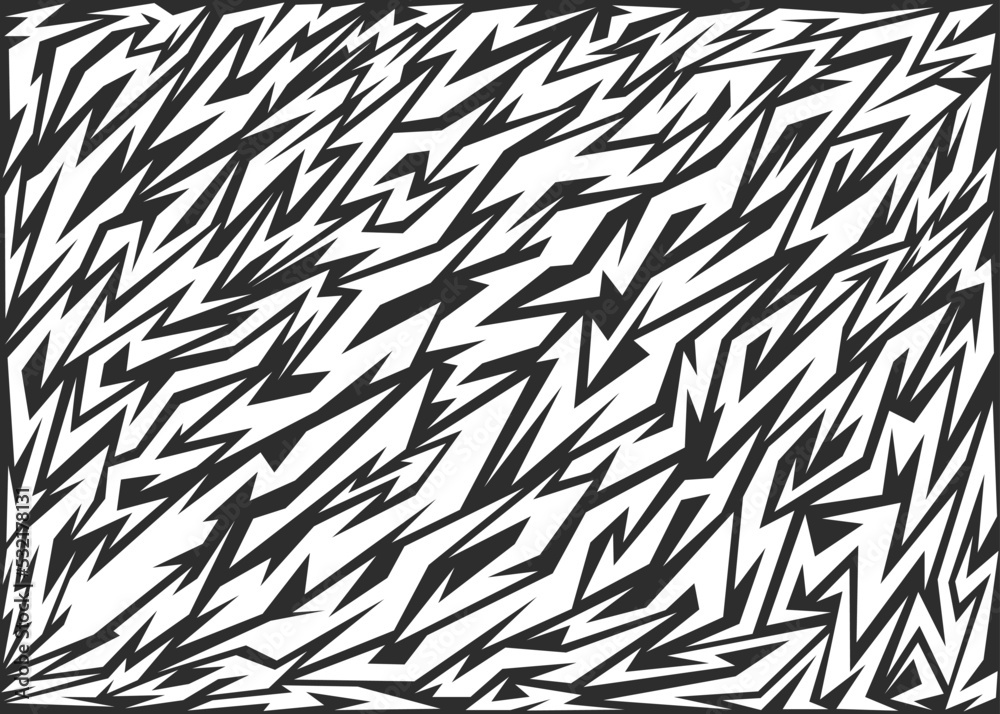 Poster abstract background with seamless sharp, zigzag and arrow pattern