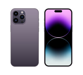 Smart phone front and back mockup.