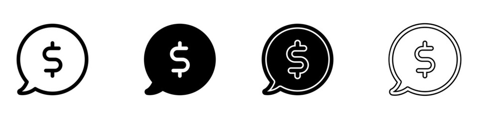 Money icon vector set. dollar illustration sign collection. Bank symbol or logo.