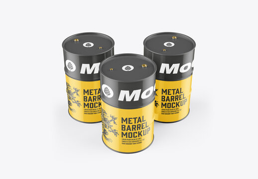 Oil Barrels Mockup