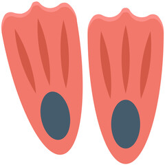 Diving Fins Vector Icon 