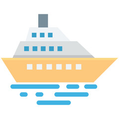 Steamboat Vector Icon 