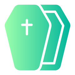 Obraz premium coffin gradient icon