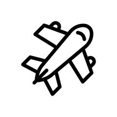 airplane line icon illustration vector graphic