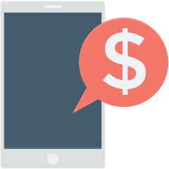 Mobile Banking Vector Icon