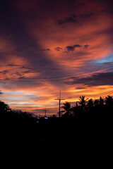 sunset in the mountain