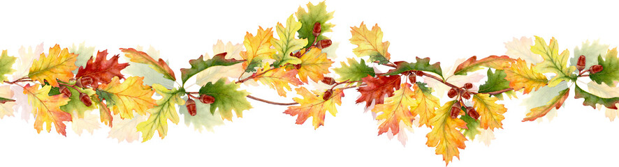 Watercolor Autumn Leaves Seamless