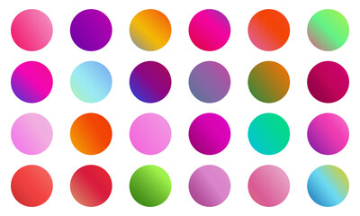 Vivid gradient spheres collection set. vector illustration. eps 10.