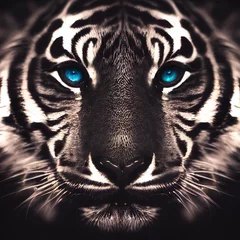 Nahaufnahme von Tigers Gesicht. wilde Natur. © Viks_jin