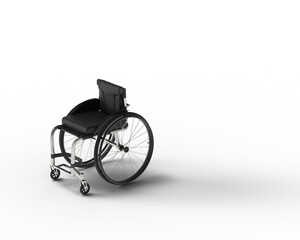 Fototapeta na wymiar Wheelchair 車椅子 影付き 透過影 半透明影 透過PNG