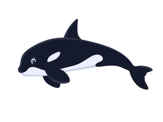 Obraz na płótnie Canvas Cartoon killer whale