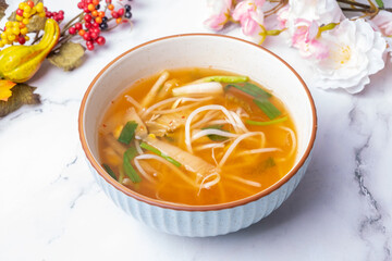 Bean sprout soup, one of Korean food