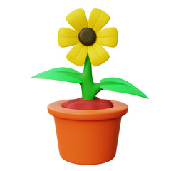 3D Sunflower Icon