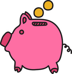 money hand drawn illustration