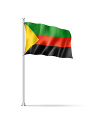 Azawad MNLA flag isolated on white