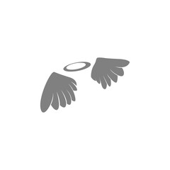 Angel wings icon logo design